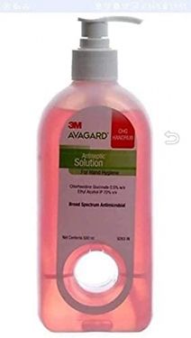 3M AVAGARD CHG Handrub with Dispenser Pump  pink pack of 2 1000 ml 