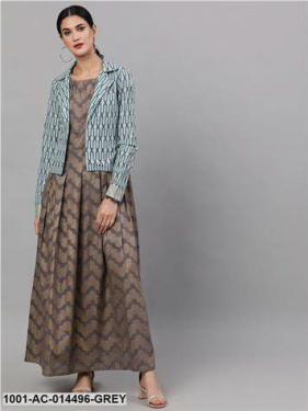 Black & Golden Micro Ditsy Woven Design Kurta with Palazzos