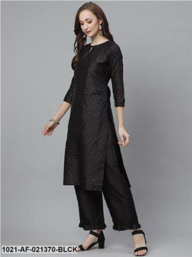Silk Black Kurti with Palazzo