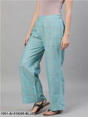 Blue Self Design Palazzo