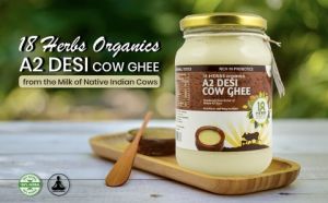 18 Herbs Organics A2 Desi Cow Ghee - 500ml