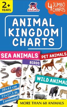Animal Kingdom Charts - 4 Jumbo Charts for Kids Wall Chart