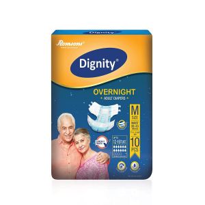 Dignity Overnight Adult Diapers 10 Pc/ Per pack  Extra large  Pack 1 