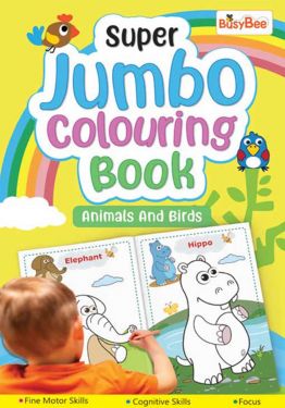 Super Jumbo Colouring Book (Animals & Birds) Paperback – Coloring Book,