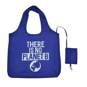 IVILLAGE Reusable and Foldable Heavy Duty Microfiber Grocery and Vegetable Shopping Bag | Tote Hand bag | Travel Bag | Grocery Bag | Heavy Duty, Washable, Eco Friendly | Compact, Lightweight and Convenient in Blue Color 