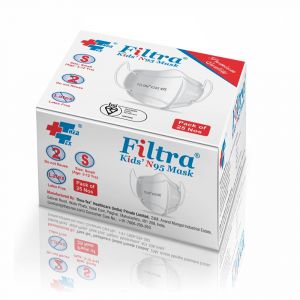 Filtra Kid's N95 Mask White (Box of 25 Masks)