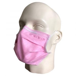 Filtra 4-Ply Ear Loop Surgical Face Mask - Pink 50 Pcs
