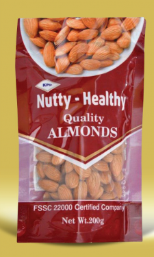 Nutty-Healthy Almonds Plain 200gm