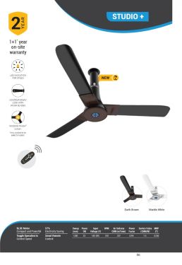 Energy Efficient Ceiling Fan Studio+