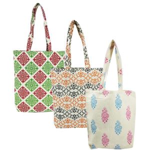 COTTON TOTE SHOPPING BAG  35CM * 40CM COMBO PACK OF 3 PCS 