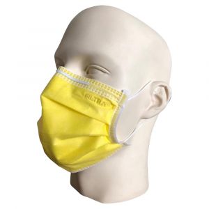 Filtra 4-Ply Ear Loop Surgical Face Mask Yellow, 50 Pcs