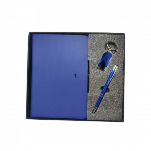 Diary, Pen, Keychain Blue