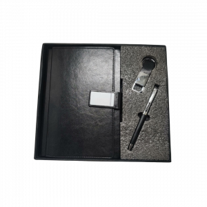 Diary, Pen, Keychain Black