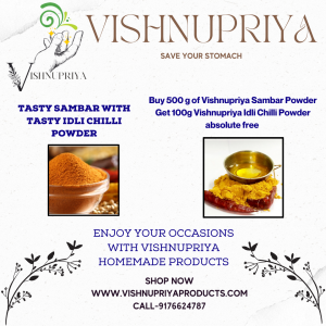 sambar powder with Idli Chilli powder