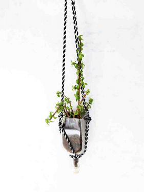 Platinum  Gold Hanging Planter