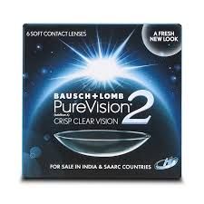 -5.50 Bausch Lomb PureVision2 contact lenses (6 Lens per Box) 