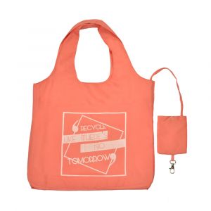IVILLAGE Reusable and Foldable Heavy Duty Microfiber Grocery and Vegetable Shopping Bag | Tote Hand bag | Travel Bag | Grocery Bag | Heavy Duty, Washable, Eco Friendly | Compact, Lightweight and Convenient in Pink Color 