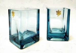 Blue Glass Tumblers (Pair)