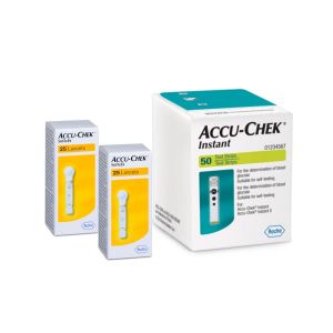Accu-Chek Instant 50 Test Strips + 2 Packs of Softclix Lancet 25.