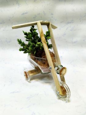 Dimple Brown-Bicycle planter